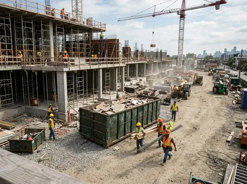 commercial-construction-site-w-002 — frequently asked questions, Low Cost Construction Dumpster Rental in Le Center, MN